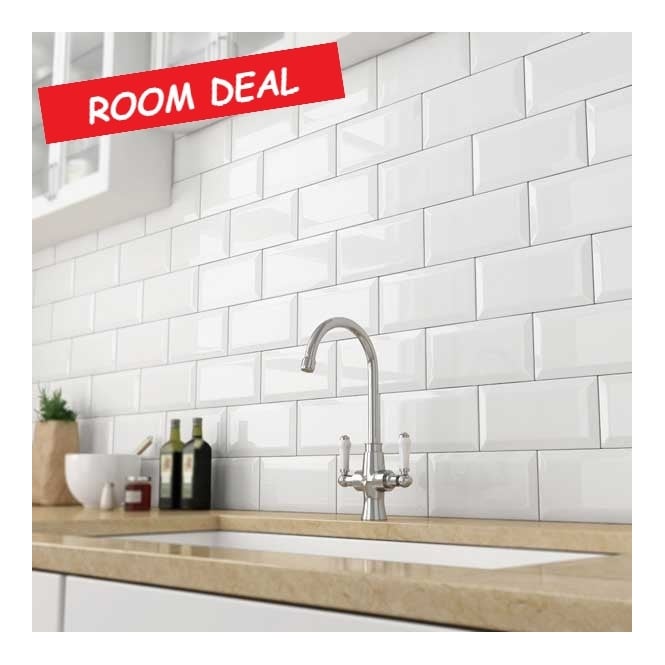 20m2 Metro White 10cm x 20cm Wall Tile