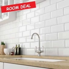 20m2 Metro White 10cm x 20cm Wall Tile