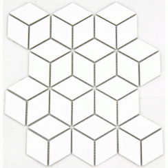 3D Gloss White 30.5cm x 26.5cm Mosaic