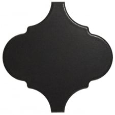 Alhambra Black Matt 12cm x 12cm Wall Tile