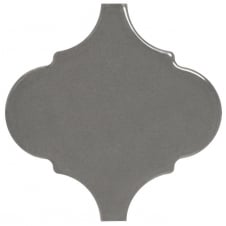 Alhambra Dark Grey Gloss 12cm x 12cm Wall Tile