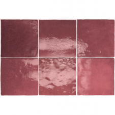 Artisan Burgundy 13.2cm x 13.2cm Wall Tile