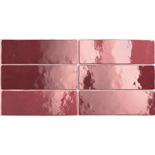 Artisan Burgundy 6.5cm x 20cm Wall Tile