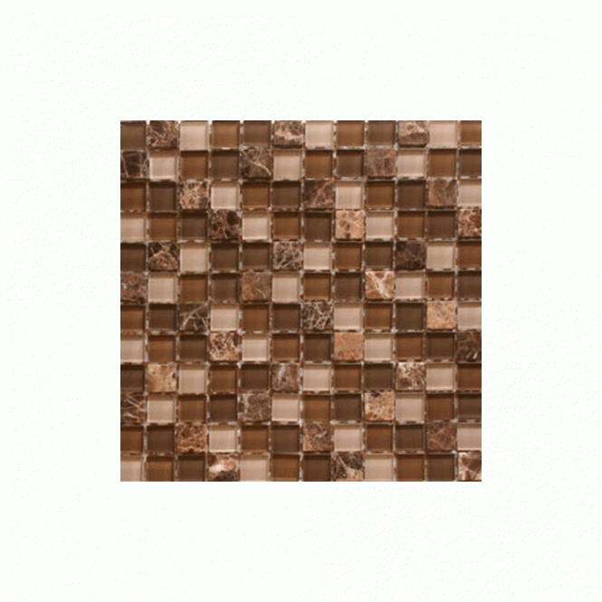 Boston Glass & Stone (2.3cm x 2.3cm) 30cm x 30cm Mosaic Grid