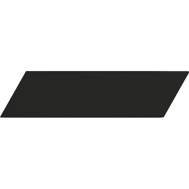 Chevron Black Matt Left 18.6 x 5.2cm Wall Tile PER BOX