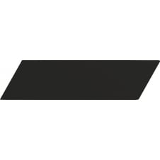 Chevron Black Matt Left 18.6 x 5.2cm Wall Tile PER BOX