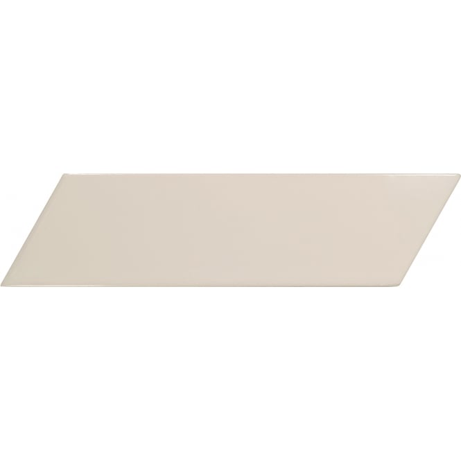Chevron Cream Left 18.6 x 5.2cm Wall Tile PER BOX