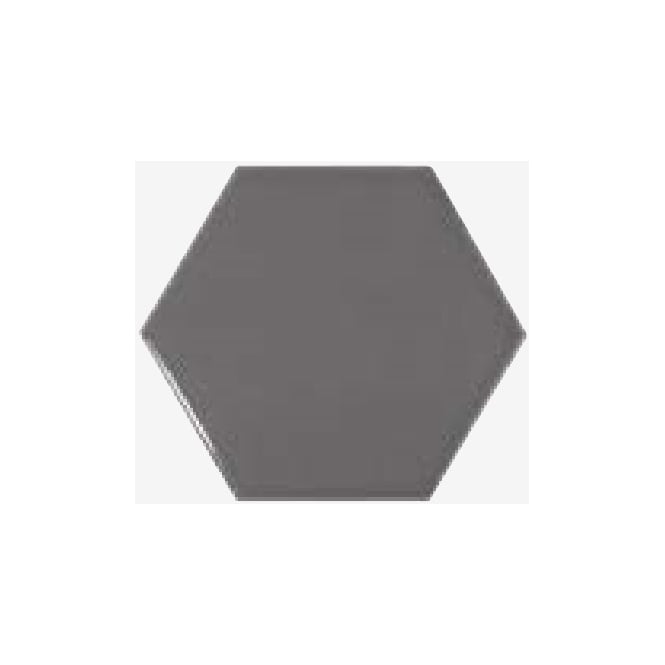 Chevron Hexagon Dark Grey 12.4cm x 10.7cm Wall Tile PER BOX