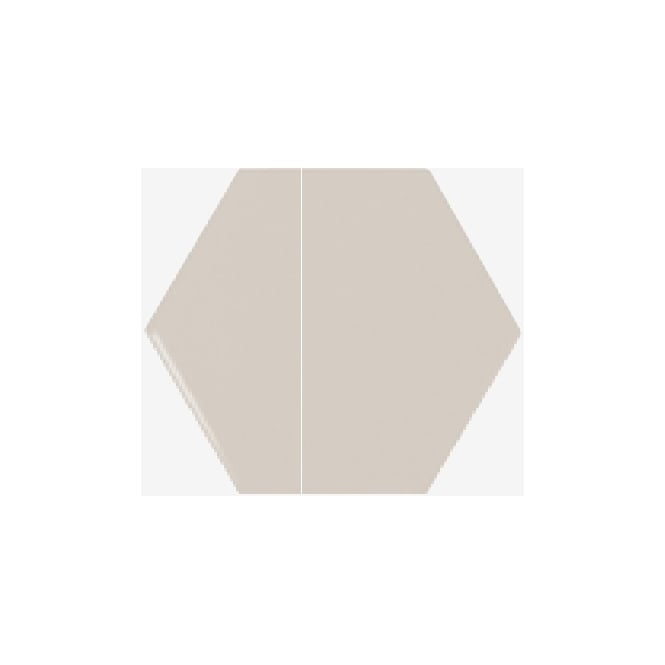 Chevron Hexagon Greige 12.4cm x 10.7cm Wall Tile PER BOX