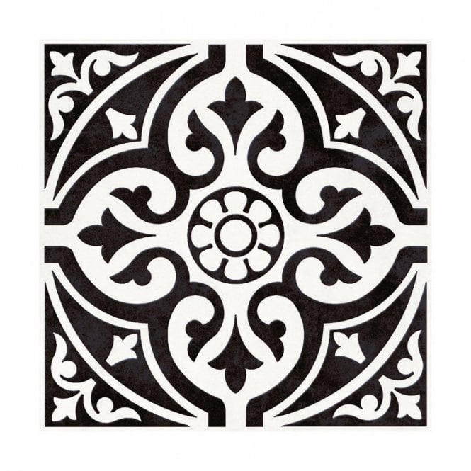 Devonstone Black Porcelain Feature 33cm x 33cm Wall & Floor Tile