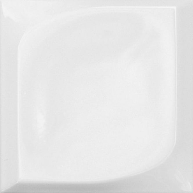 Dot White 12.6cm x 12.6cm Wall Tile