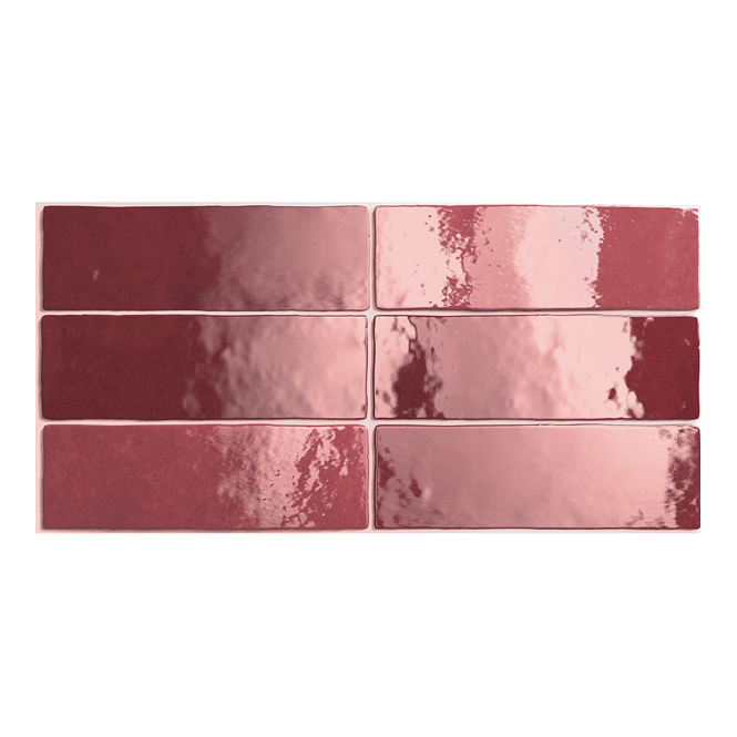 Equipe Artisan Burgundy 6.5cm x 20cm Wall Tile