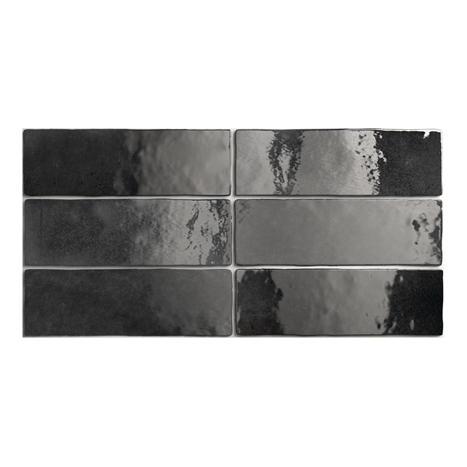 Equipe Artisan Graphite 6.5cm x 20cm Wall Tile