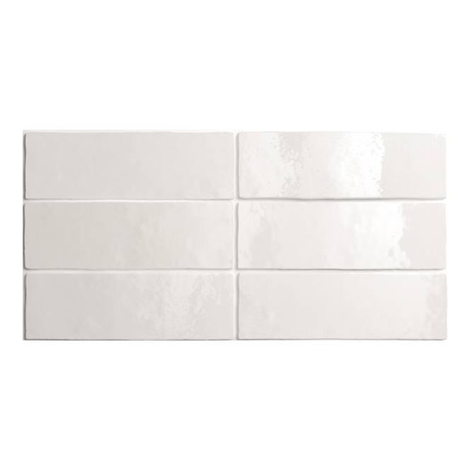 Equipe Artisan White 6.5cm x 20cm Wall Tile