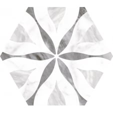 Bardiglio Flower Hexagon 17.5cm x 20cm Wall & Floor Tile