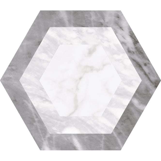 Equipe Bardiglio Geo Hexagon 17.5cm x 20cm Wall & Floor Tile