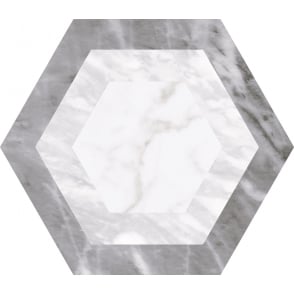 Bardiglio Geo Hexagon 17.5cm x 20cm Wall & Floor Tile