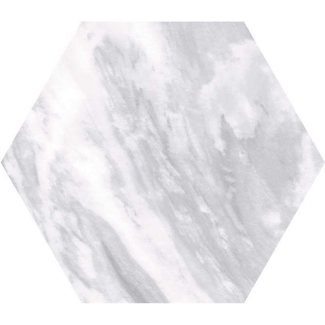 Equipe Bardiglio Light Hexagon 17.5cm x 20cm Wall & Floor Tile