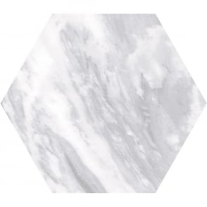 Bardiglio Light Hexagon 17.5cm x 20cm Wall & Floor Tile