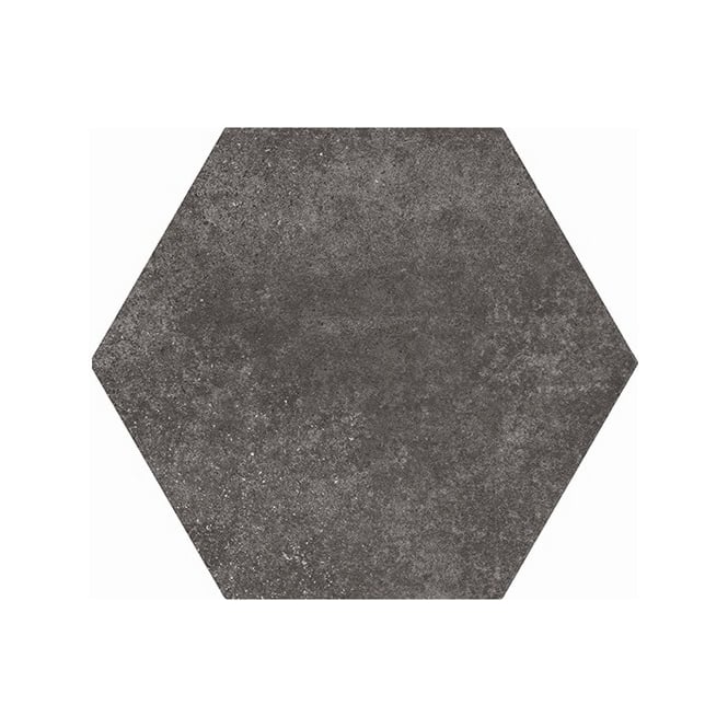 Equipe Hexatile Cement Black 17.5cm x 20cm Wall & Floor Tile