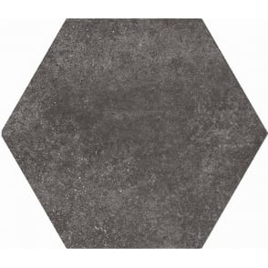 Hexatile Cement Black 17.5cm x 20cm Wall & Floor Tile