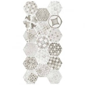 Hexatile Cement Garden Grey 17.5cm x 20cm Wall & Floor Tile