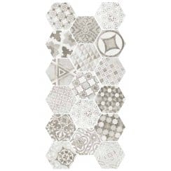 Hexatile Cement Garden Grey 17.5cm x 20cm Wall & Floor Tile