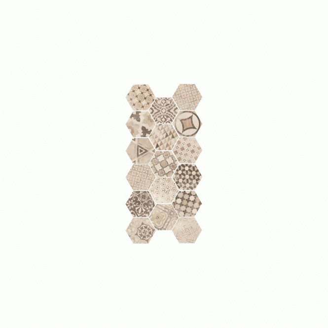 Equipe Hexatile Cement Garden Sand 17.5cm x 20cm Wall & Floor Tile