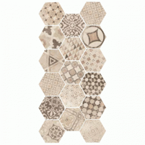Hexatile Cement Garden Sand 17.5cm x 20cm Wall & Floor Tile