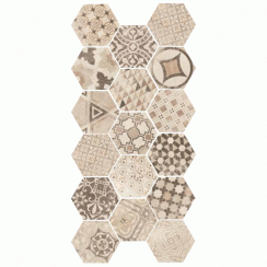 Hexatile Cement Garden Sand 17.5cm x 20cm Wall & Floor Tile