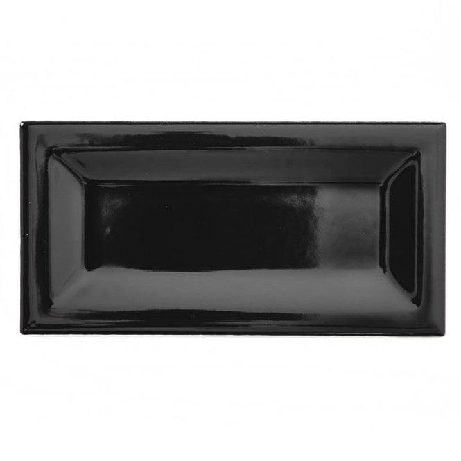 Equipe InMetro Black Gloss 7.5cm x 15cm Wall Tile