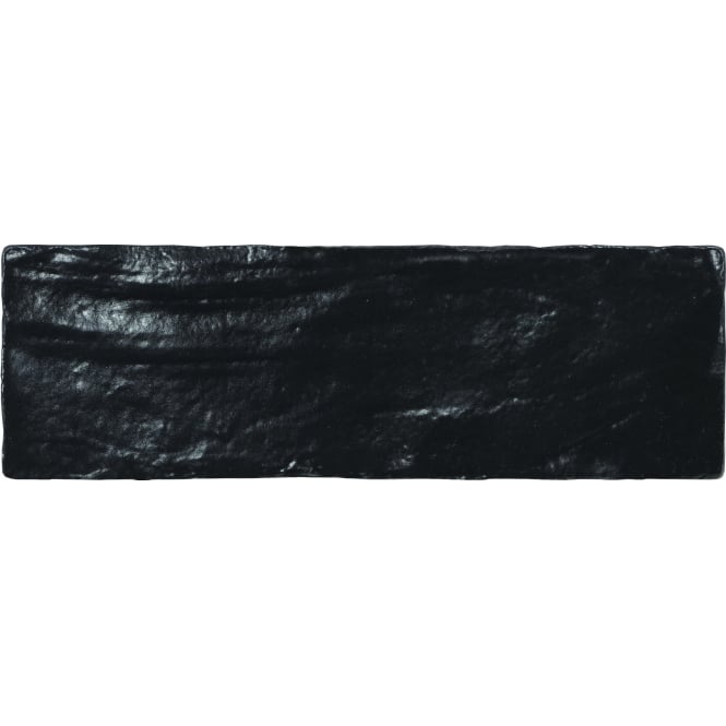 Equipe Mallorca Black 6.5cm x 20cm Wall Tile