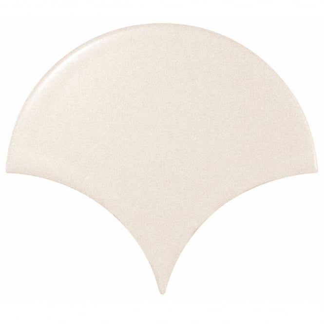 Fan Cream Gloss 10.6cm x 12cm Wall Tile