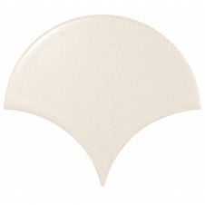 Fan Cream Gloss 10.6cm x 12cm Wall Tile