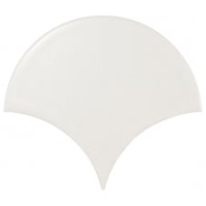 Fan White Gloss 10.6cm x 12cm Wall Tile