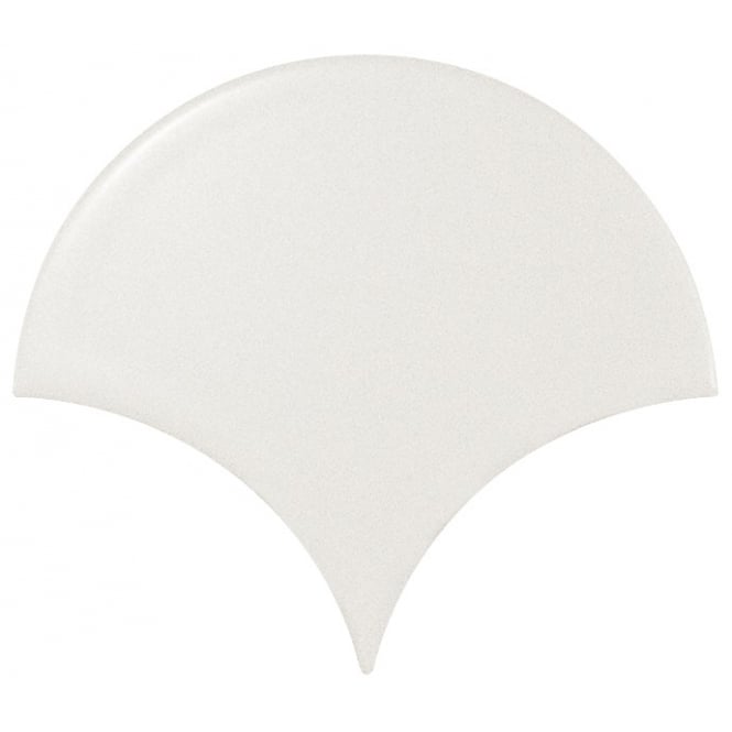 Fan White Matt 10.6cm x 12cm Wall Tile