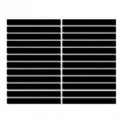 Gloss Black Bar Porcelain 30cm x 30cm Wall & Floor Tiles 