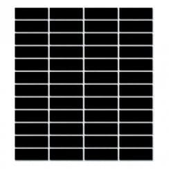 Gloss Black Brick 30cm x 30cm Porcelain Tiles