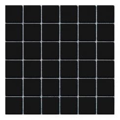 Gloss Black Square Large 30cm x 30cm Wall & Floor Tiles 