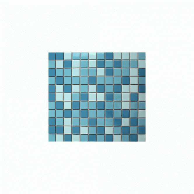 Gloss Blue Mix 30cm x 30cm Mosaic Tile