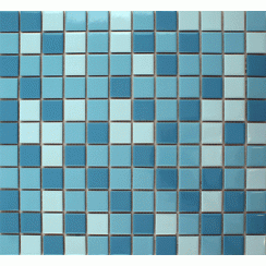 Gloss Blue Mix 30cm x 30cm Mosaic Tile
