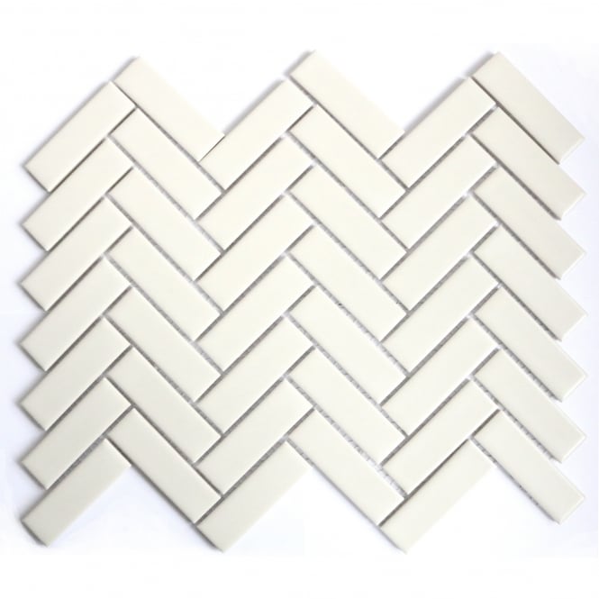 Herringbone Grey Matt 30cm x 33cm Wall & Floor Mosaic