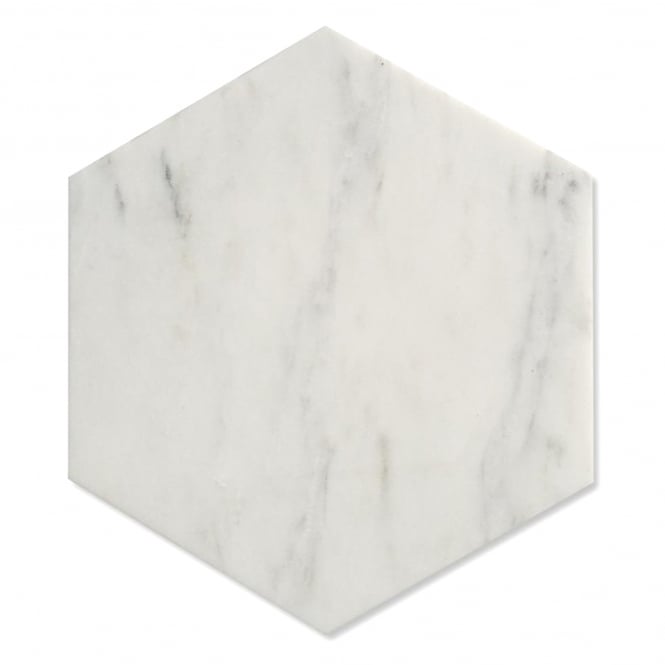 Hexagon Carrara Matt 17.5cm x 20cm Wall & Floor Tile