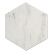 Hexagon Carrara Matt 17.5cm x 20cm Wall & Floor Tile