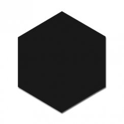 Hexagon Matt Black 17.5cm x 20cm Wall & Floor Tile