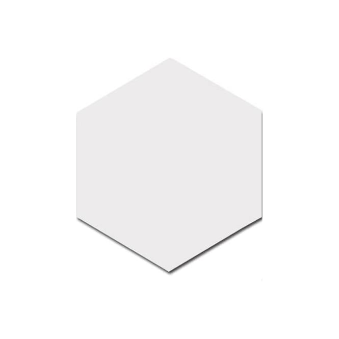 Hexagon Matt White 17.5cm x 20cm Wall & Floor Tile