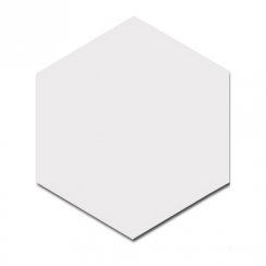 Hexagon Matt White 17.5cm x 20cm Wall & Floor Tile