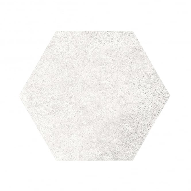 Hexatile Cement White 17.5cm x 20cm Wall & Floor Tile