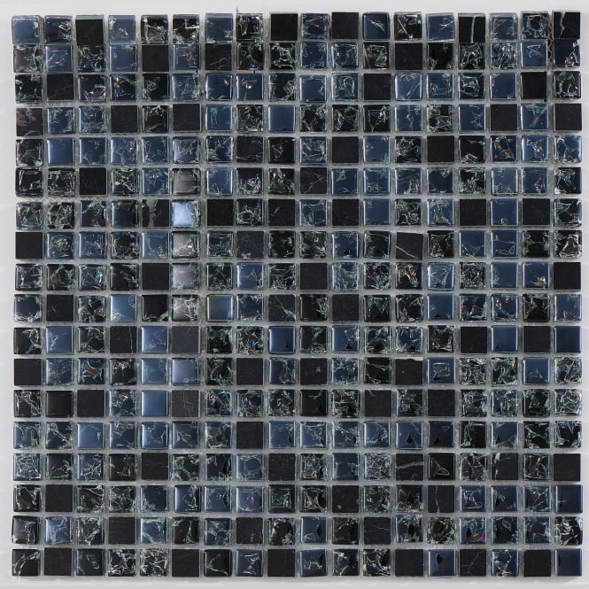 Ice Nero 1.5cm x 1.5cm Mosaic