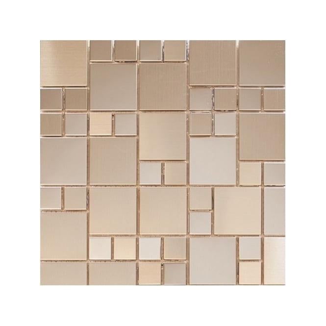 Metallic Random Silver Grey 30cm x 30cm Glass Mosaic